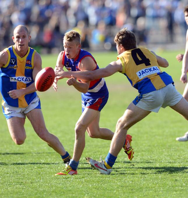 Lachlan Crosbie in the 2012 grand final loss to Golden Square.