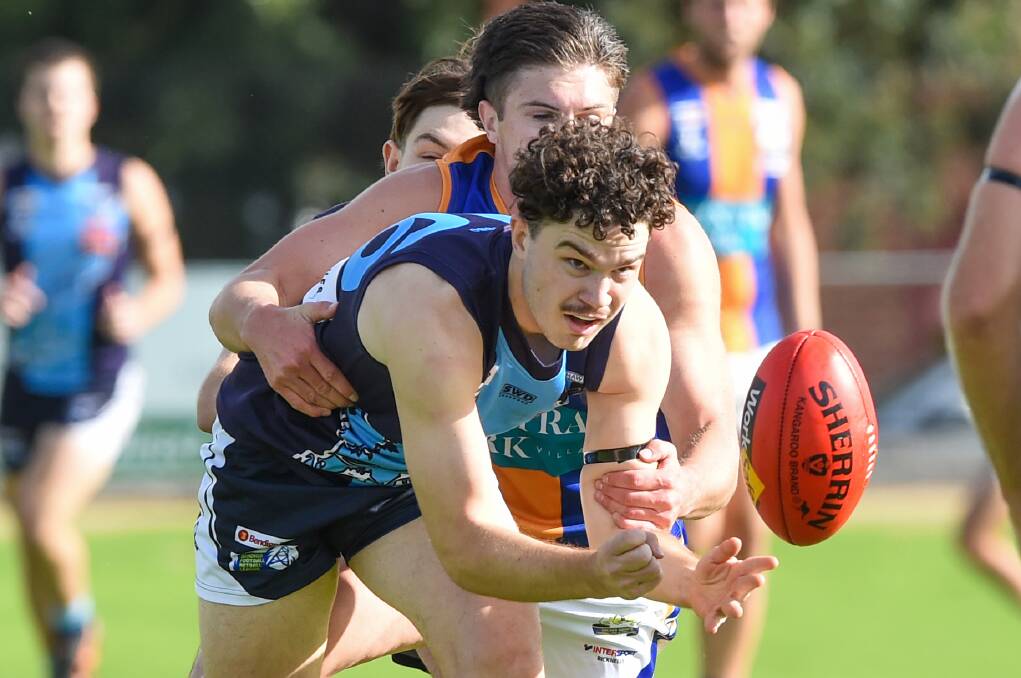 BIG TASK: Brody Brown and his Eaglehawk team-mates need a miracle to make the finals. Picture: DARREN HOWE
