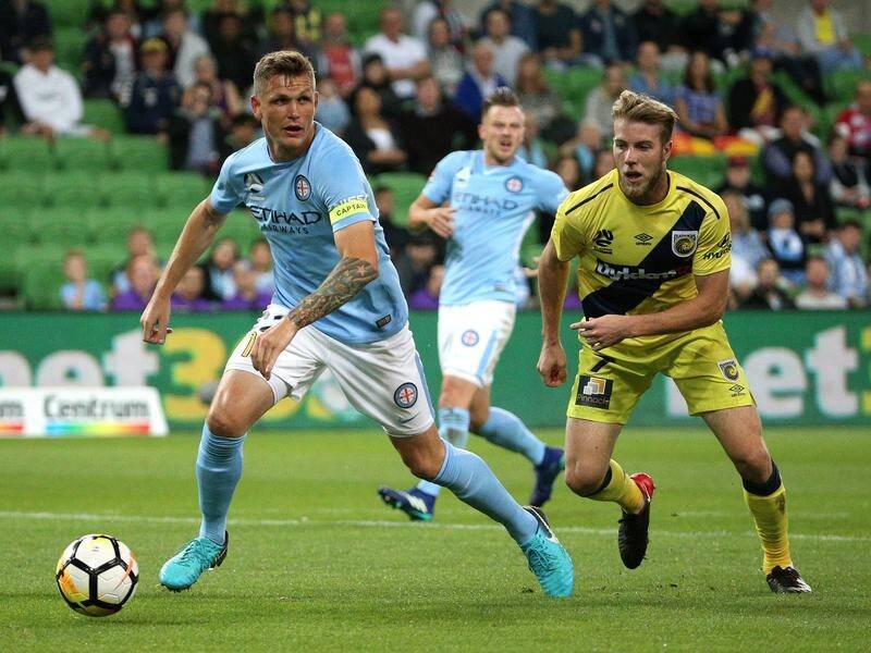 Melbourne City's Michael Jakobsen will miss the A-League semi-final against Newcastle due to injury.
