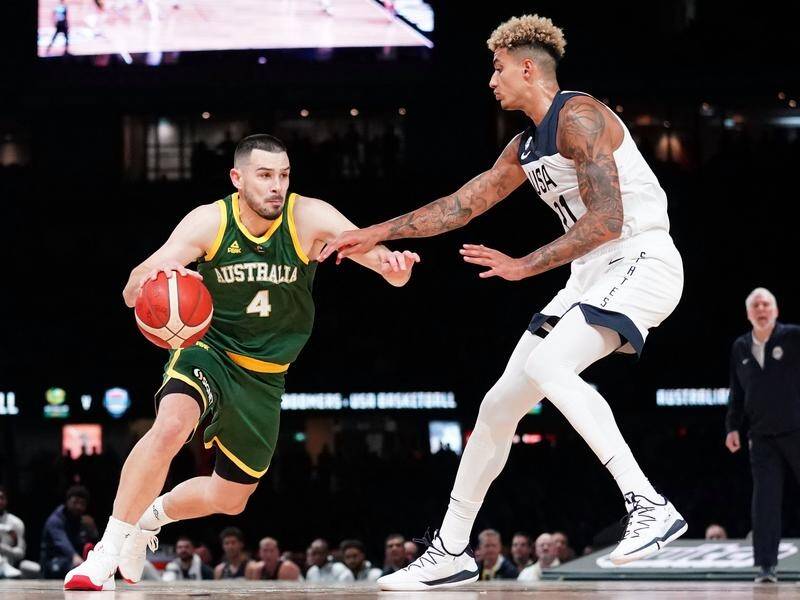 Chris Goulding was a shining light for the Boomers in their game-one loss to the US.
