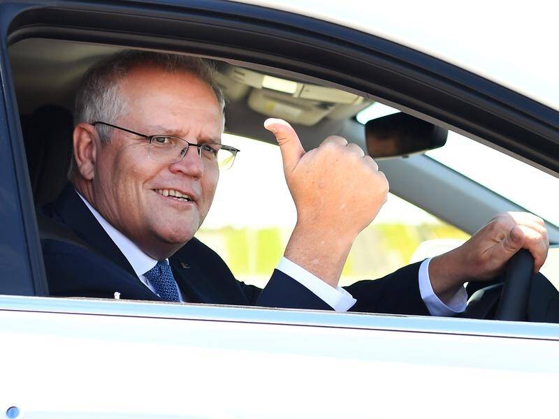 Prime Minister Scott Morrison says he is "just pleased to be out and about talking to people".