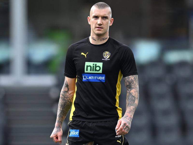 On the verge of his AFL return, Dustin Martin is being investigated for an off-field incident. (Darren England/AAP PHOTOS)