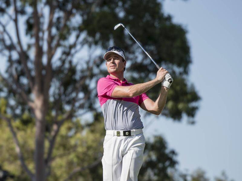 Brett Rumford has made a strong start to the World Super 6 golf event in Perth (file).