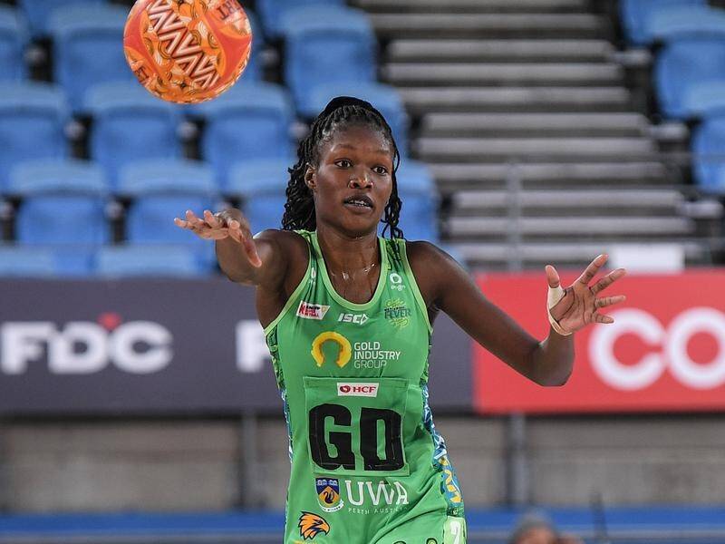 Sunday Aryang is one of two Diamonds debutants selected for January's quad netball series in the UK.
