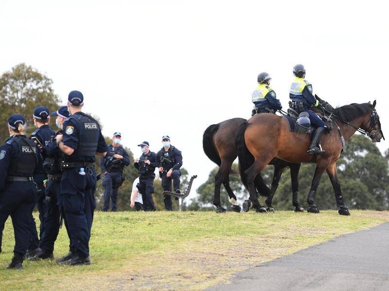 A strong police presence across Sydney thwarted planned anti-lockdown rallies.