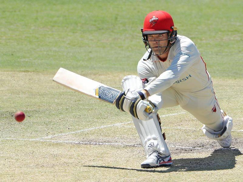Alex Carey was amongst the runs for South Australia against NSW in the Sheffield Shield.