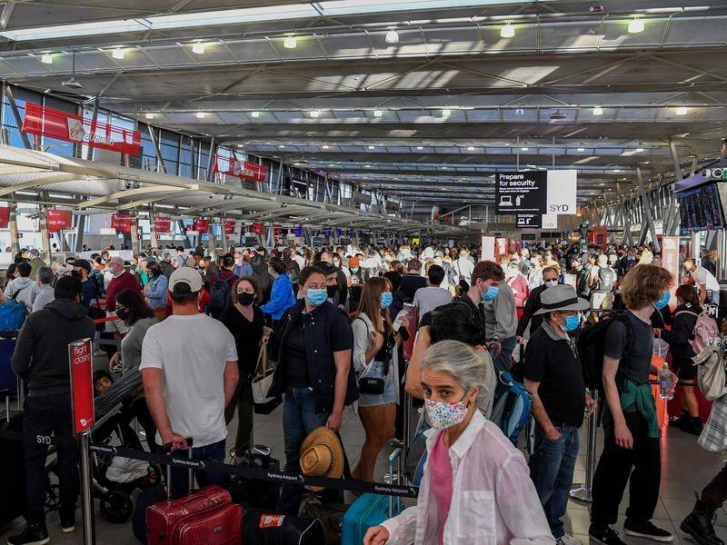 Long queues have formed at Australia's major airports, following on from Easter's flight chaos.