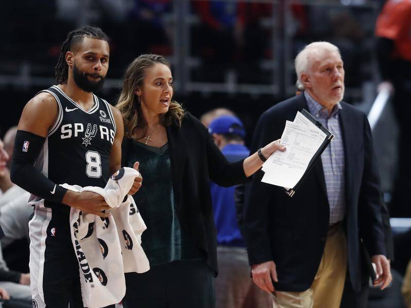 Becky Hammon replaced ejected Spurs head coach Gregg Popovich in the NBA game against the Lakers.