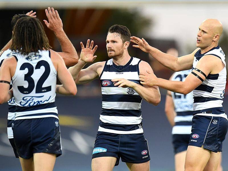 Patrick Dangerfield (c) has won many accolades but he longs to be an AFL grand-final winner.