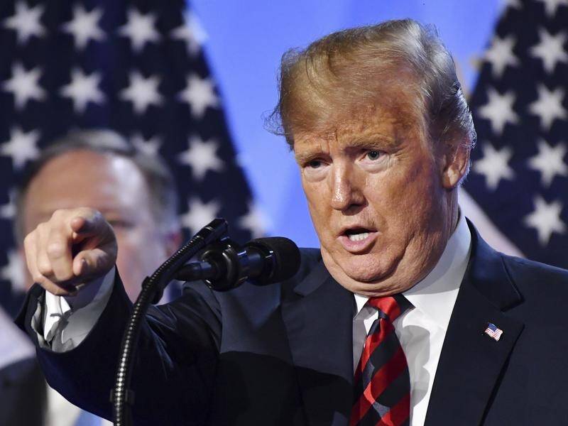 Donald Trump has told a NATO press conference in Belgium that he is a "very stable genius".