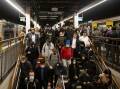 About 70,000 commuters affected by line suspensions in response to a union's partial strike action. (Nikki Short/AAP PHOTOS)