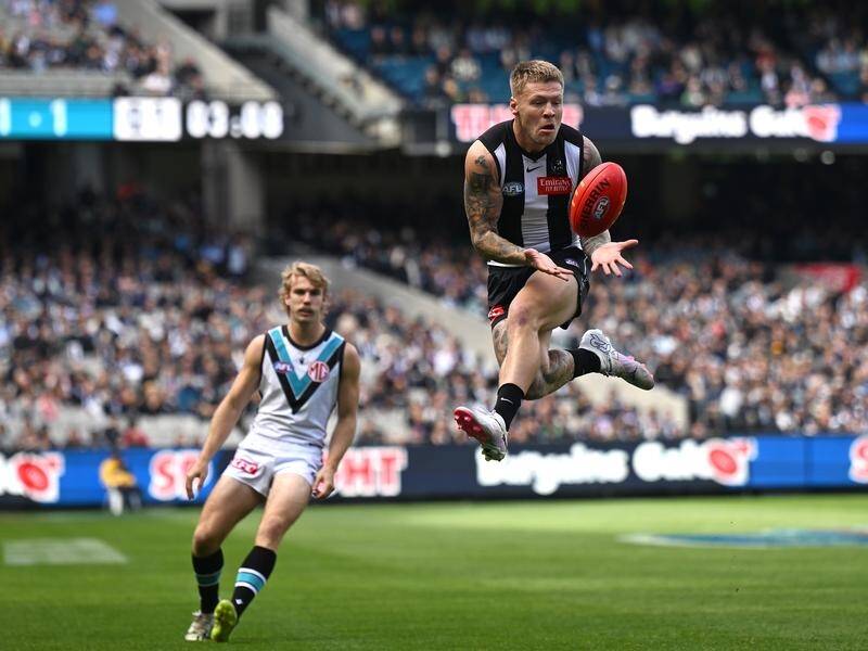 Jordan De Goey will miss Friday's Carlton clash with groin trouble. (James Ross/AAP PHOTOS)