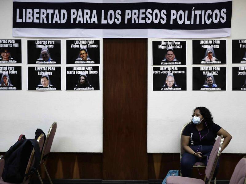 Posters of rivals detained in Nicaragua ahead of a vote that returned Daniel Ortega as president.