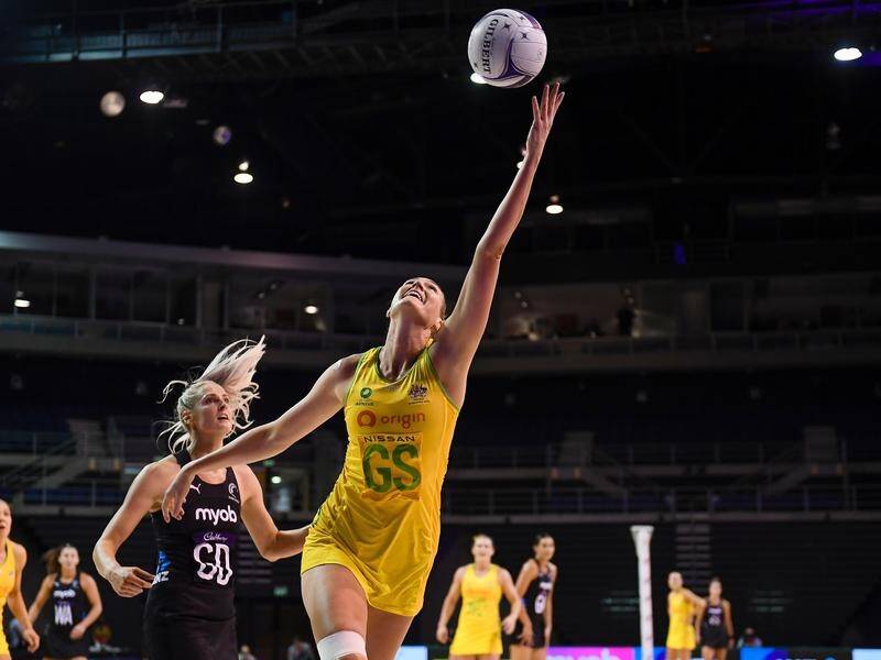 Caitlin Bassett (pic) has taken issue with Liz Ellis' comments about her Super Netball omission.