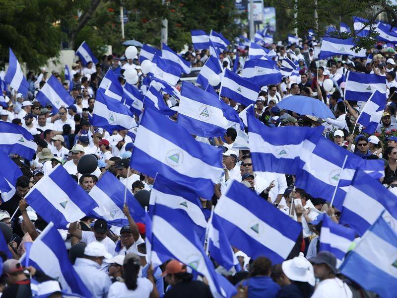 Protesters have taken to the streets of Nicaragua's capital to demand the president steps down.