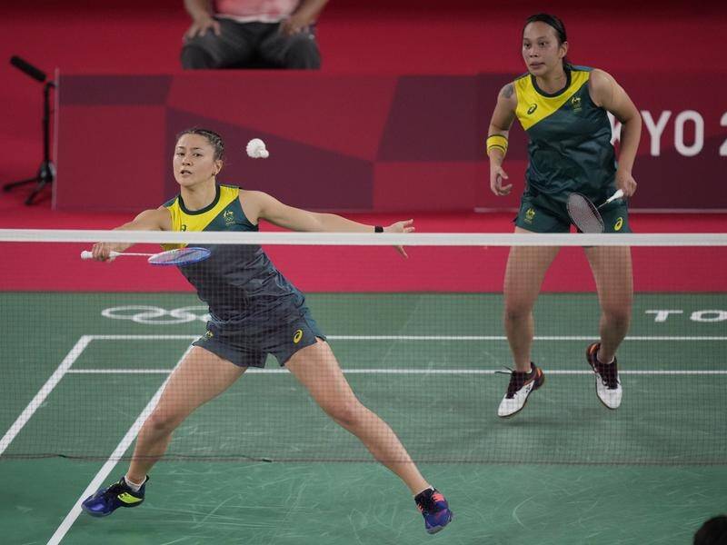 Australia's Setyana Mapasa (l) and Gronya Somerville bowed out of the Olympic badminton with a win.