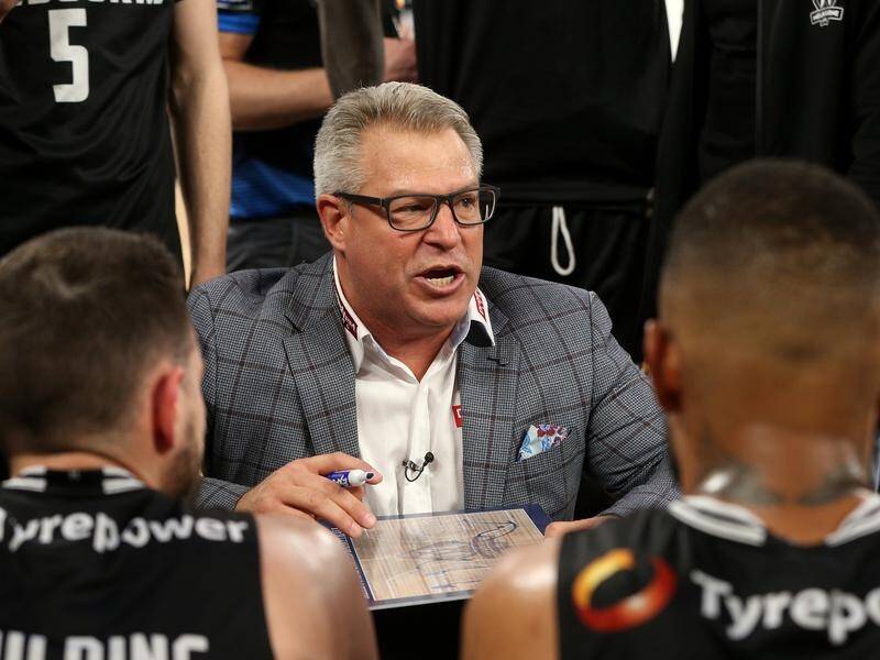 Melbourne United coach Dean Vickerman (c) held a fiery team meeting following the loss to Cairns.