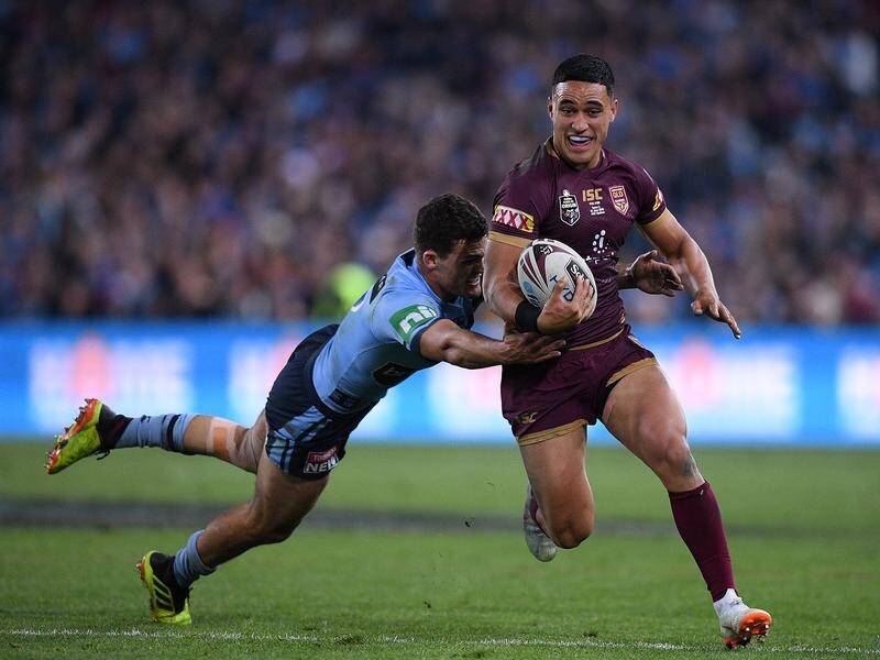 Nathan Cleary won praise from Brad Fittler for his tackle on a flying Valentine Holmes.