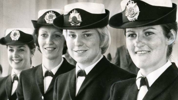 1973 Police Academy graduates (from left) Gwen Gillam, Jean Harben, Mary Skahill and Helen Spilsbury.


