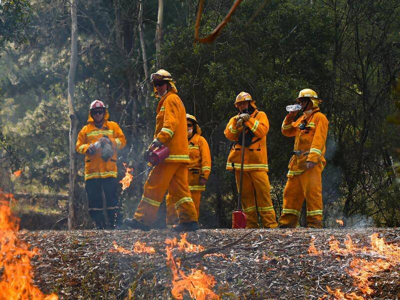 A fire in eastern Victoria has flared up despite cooler conditions easing the threat to other areas.