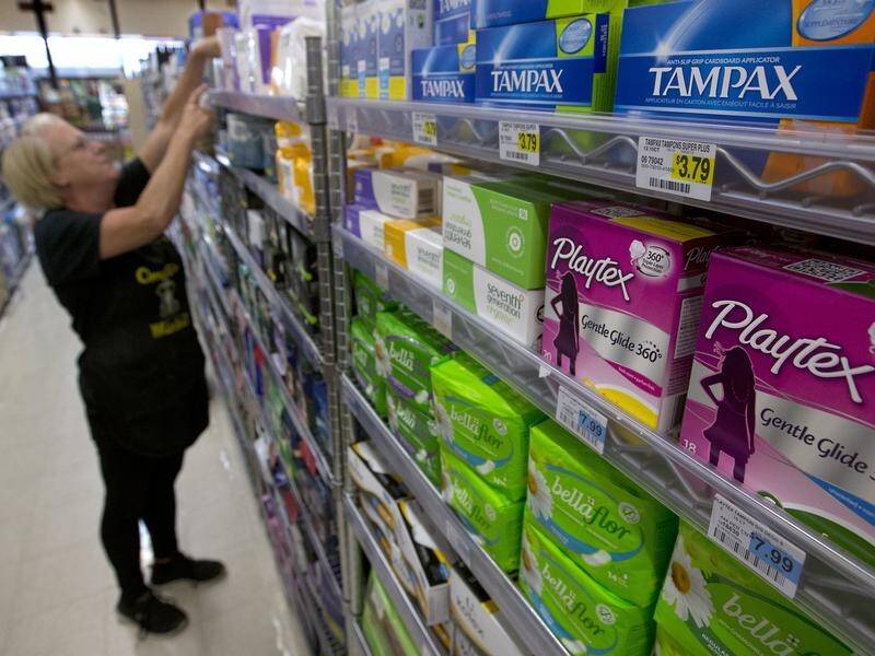 The 10 per cent GST on feminine hygiene products will be removed from next year.