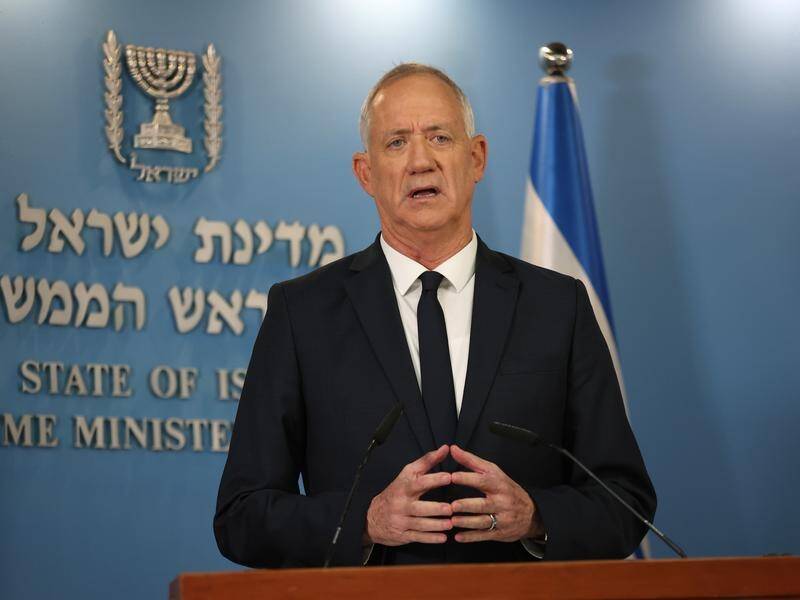 Israel's defence minister Benny Gantz has ruled out sending arms to Ukraine. (EPA PHOTO)