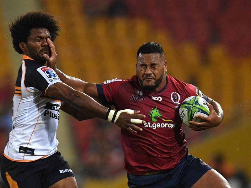 The Queensland Reds have locked up Taniela Tupou (right) until 2020.