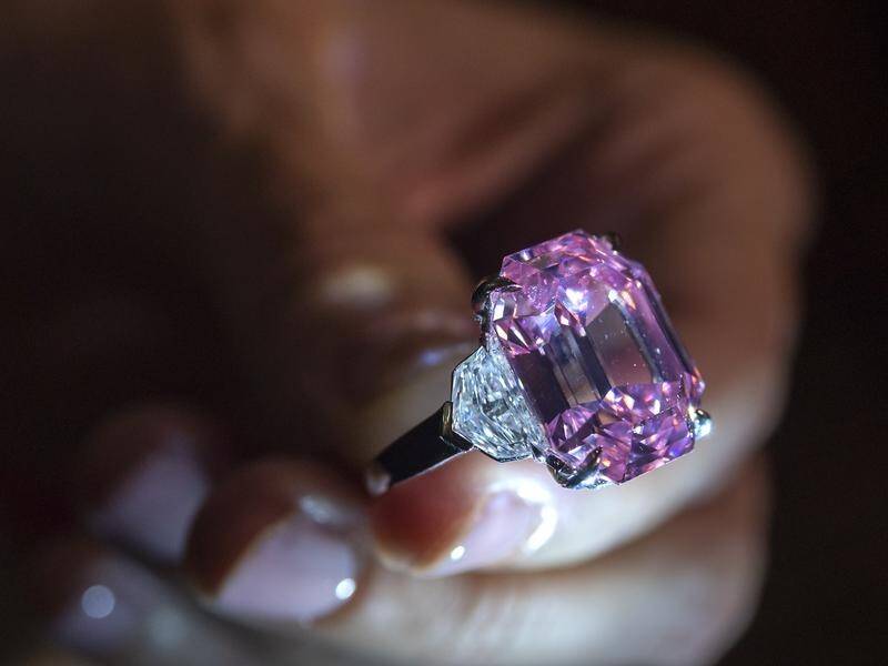 The Pink Legacy was the standout offering at Christie's jewellery auction in Geneva, Switzerland.
