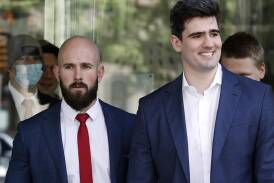 Thomas Sewell and Jacob Hersant pleaded guilty to a violent affray in Cathedral Ranges State Park. (Con Chronis/AAP PHOTOS)