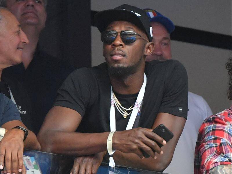 Usain Bolt attended the World Cup final between France and Croatia in Moscow.