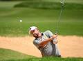 Marc Leishman is close to the lead at the LIV Golf tournament in Adelaide. (Dan Himbrechts/AAP PHOTOS)