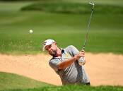 Marc Leishman is close to the lead at the LIV Golf tournament in Adelaide. (Dan Himbrechts/AAP PHOTOS)