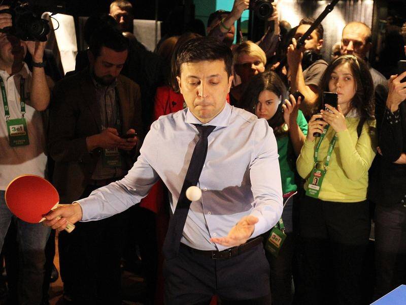 Volodymyr Zelenskiy, who has never held public office, is leading Ukraine's presidential race.