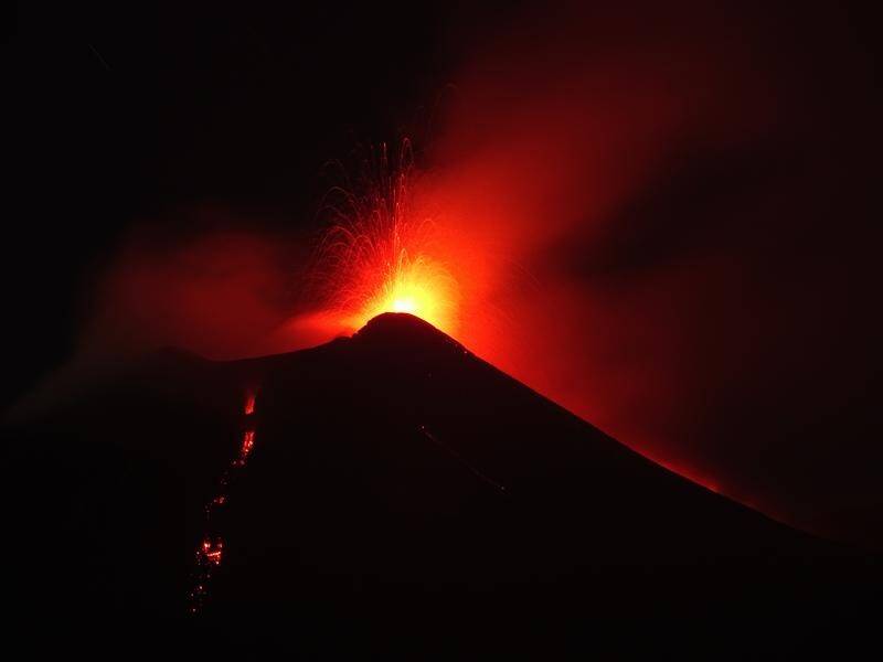Mount Etna has continued to spew out lava during a spectacular eruption.