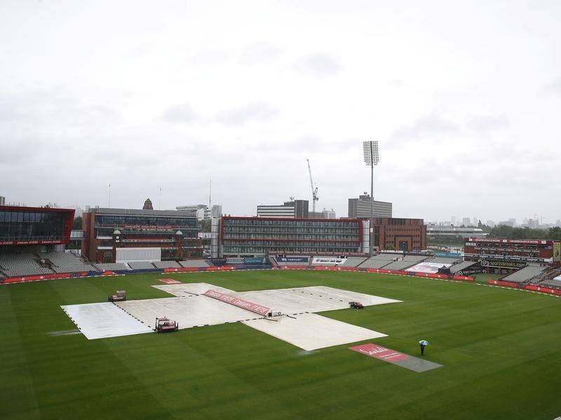 Rain has delayed play on day four of the third Test between England and the West Indies.