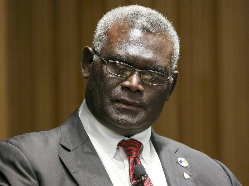 The government of Solomon Islands Prime Minister Manasseh Sogavare has stopped all navy ship visits. (AP PHOTO)