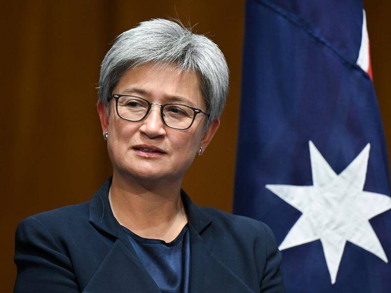 Penny Wong says Perth doctor Kenneth Elliott is safe and well and has been reunited with family. (Lukas Coch/AAP PHOTOS)