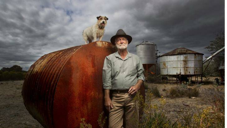 Barry Clugston, 69, pictured with his dog Millie, believes it's possible that chemicals used in pulse farming could be linked to his disease but wants to see proof. Photo: Simon O'Dwyer