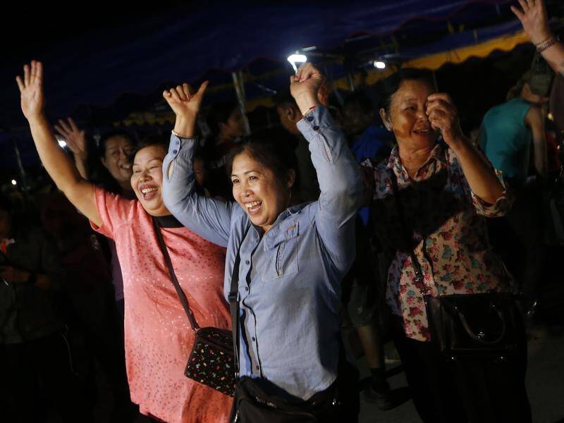 Jubilation greeted the news that the final rescuers had also emerged unscathed from the Thai cave.