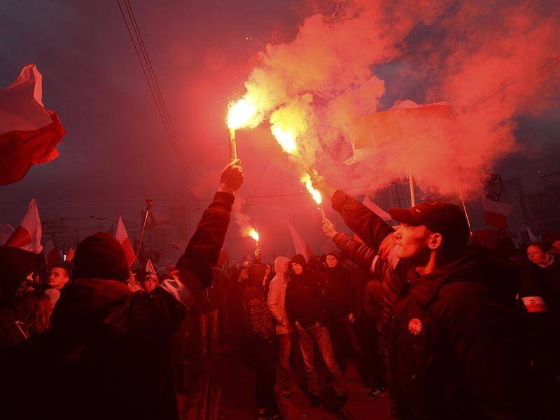 There are fears a far-right march to commemorate Poland's independence will turn violent.