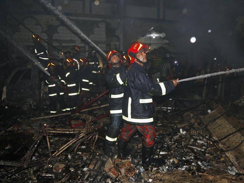 At least 81 people have died in a blaze in Dhaka's historic district.