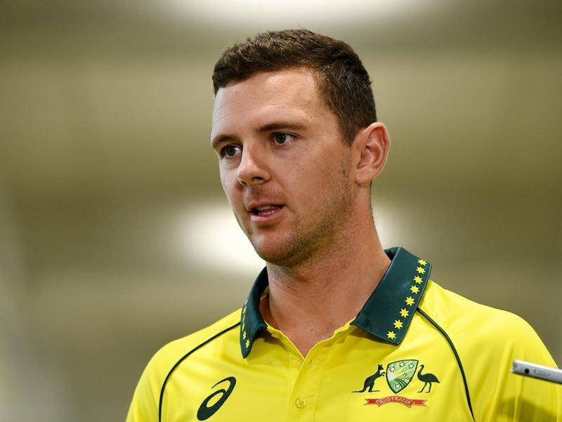 Josh Hazlewood has suffered a miserable IPL day, getting smashed for 64 in a wicketless four overs.