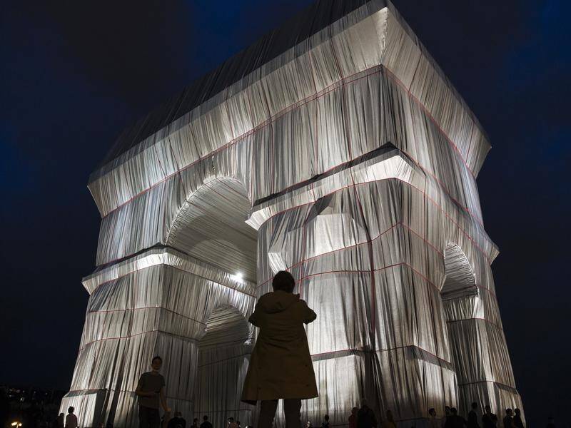 Paris' famous Arc de Triomphe has been wrapped in fabric for the next two weeks.