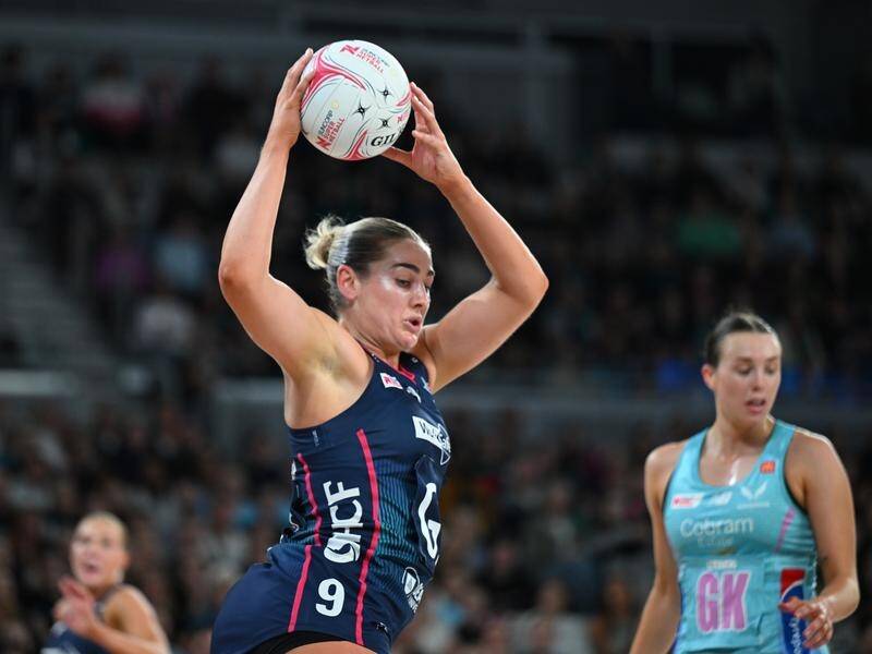 Recruit Sophie Garbin starred in a seven-point win in the Vixens' first derby with the Mavericks. (James Ross/AAP PHOTOS)