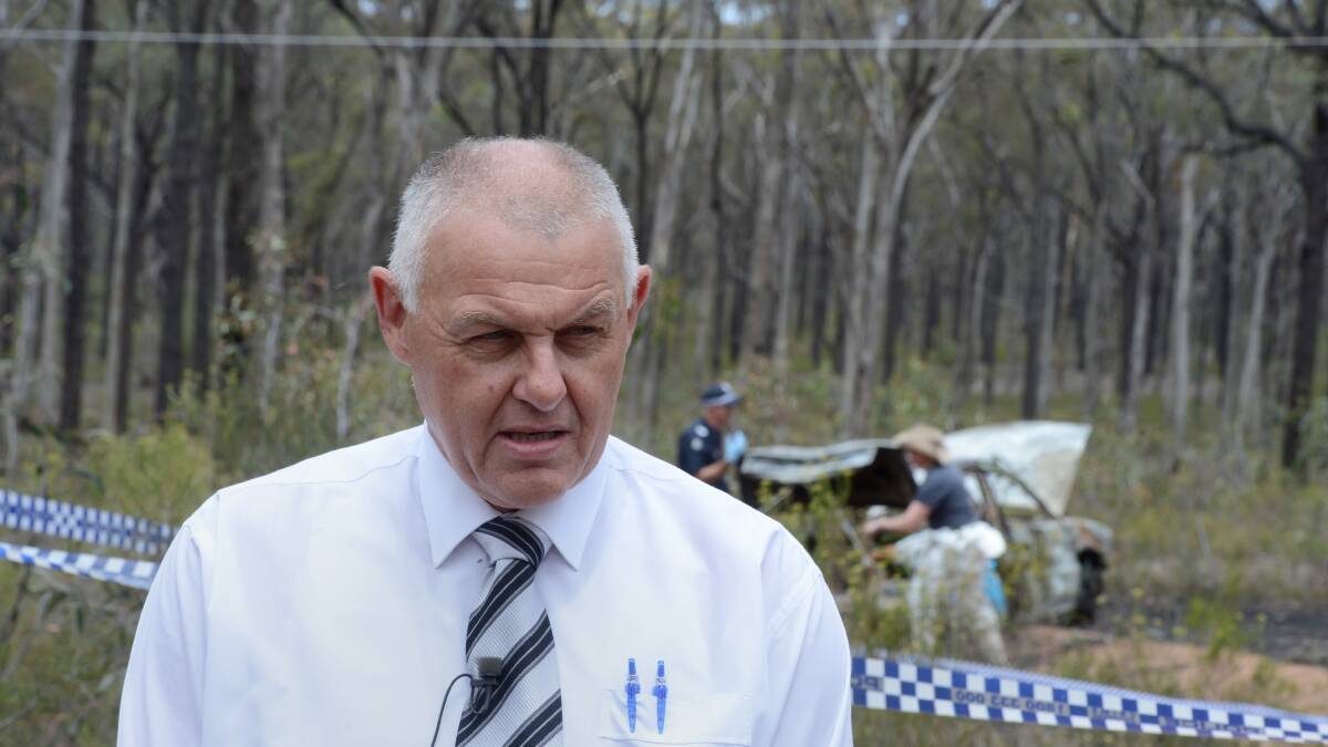 Dectective Senior Sergeant Ron Iddles talks to the media.
Homicide Detectives at the scene in the Wellsford Forest where human remains were found in the boot of the car.

Picture: JIM ALDERSEY