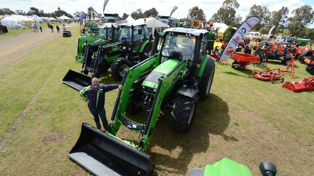 Andrew Grogan from Grogran's Machinery at day 1 of the Elmore Field Days. Grogan's have been attending the field days for 50 years.

Picture: JIM ALDERSEY