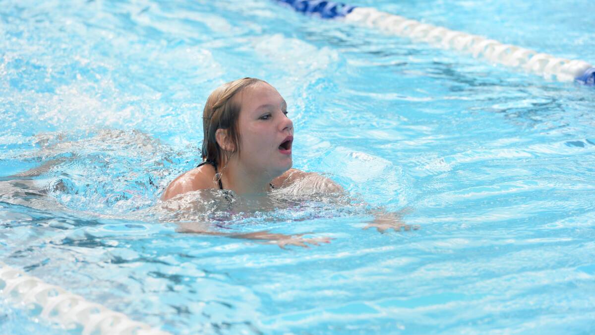 Megan Wingrave competes in the under-14 breast-stroke. 

Picture: JIM ALDERSEY