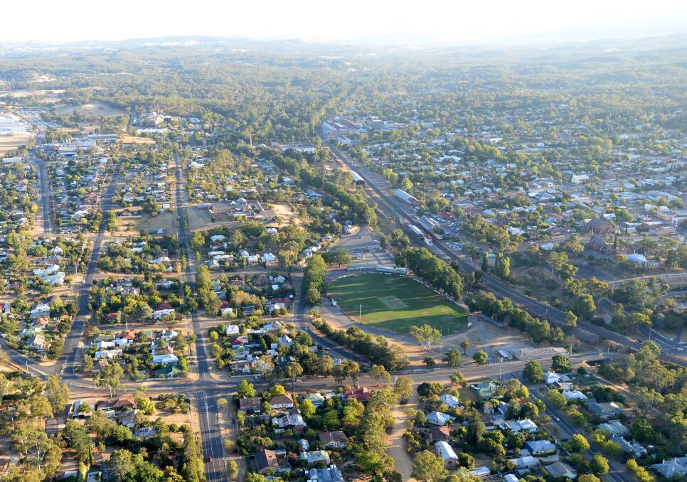 Aerial view of Castlemaine. 

Picture: JODIE DONNELLAN 