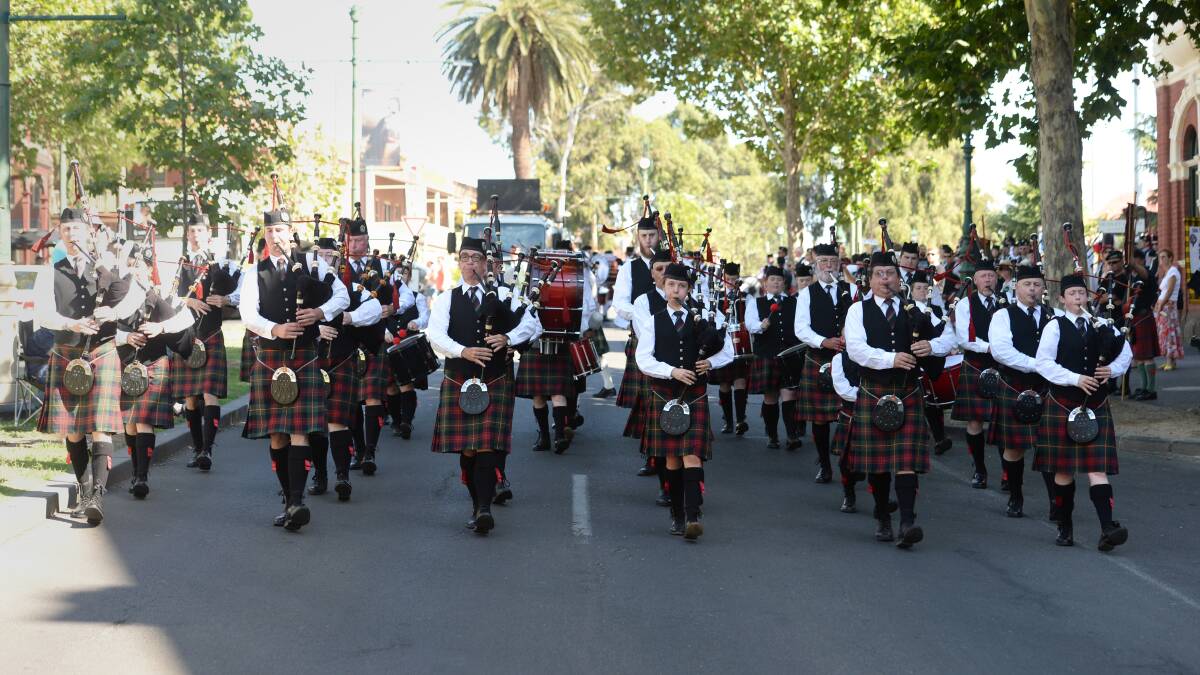 Melbourne City Pipe Band.

Picture: JIM ALDERSEY
