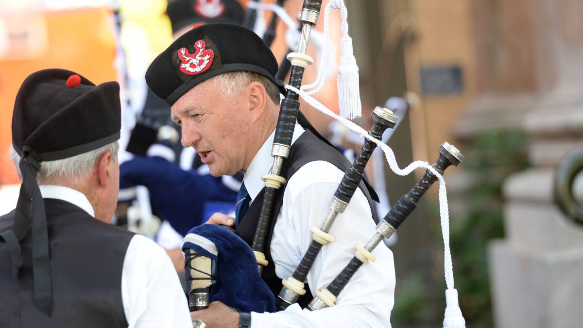 Andrew Scott from the Hawthorn City Pipe Band.

Picture: JIM ALDERSEY